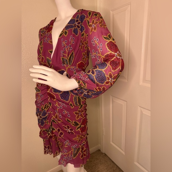 FARM RIO FLORAL SPARKLE MINI DRESS IN SIZE M - Picture 4 of 14